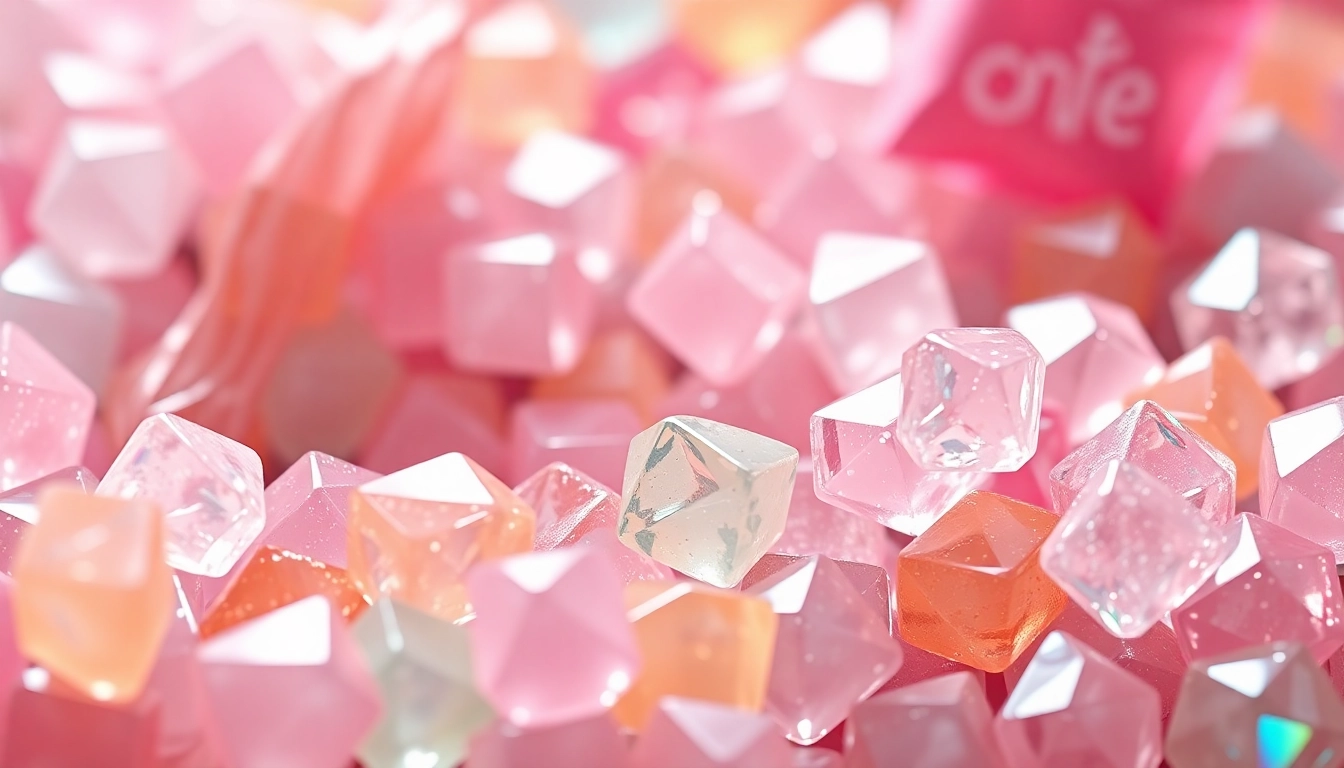 Delightful crystal candy showcasing vibrant colors and textures, perfect for satisfying your sweet cravings.