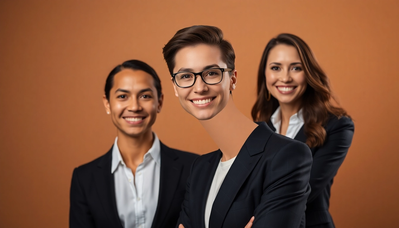 Showcasing company headshots for business professionals with soft lighting and neutral backgrounds.