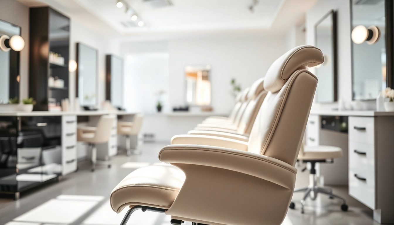 ergonomischer kosmetik stuhl in einem modernen Schönheitssalon mit eleganter Einrichtung