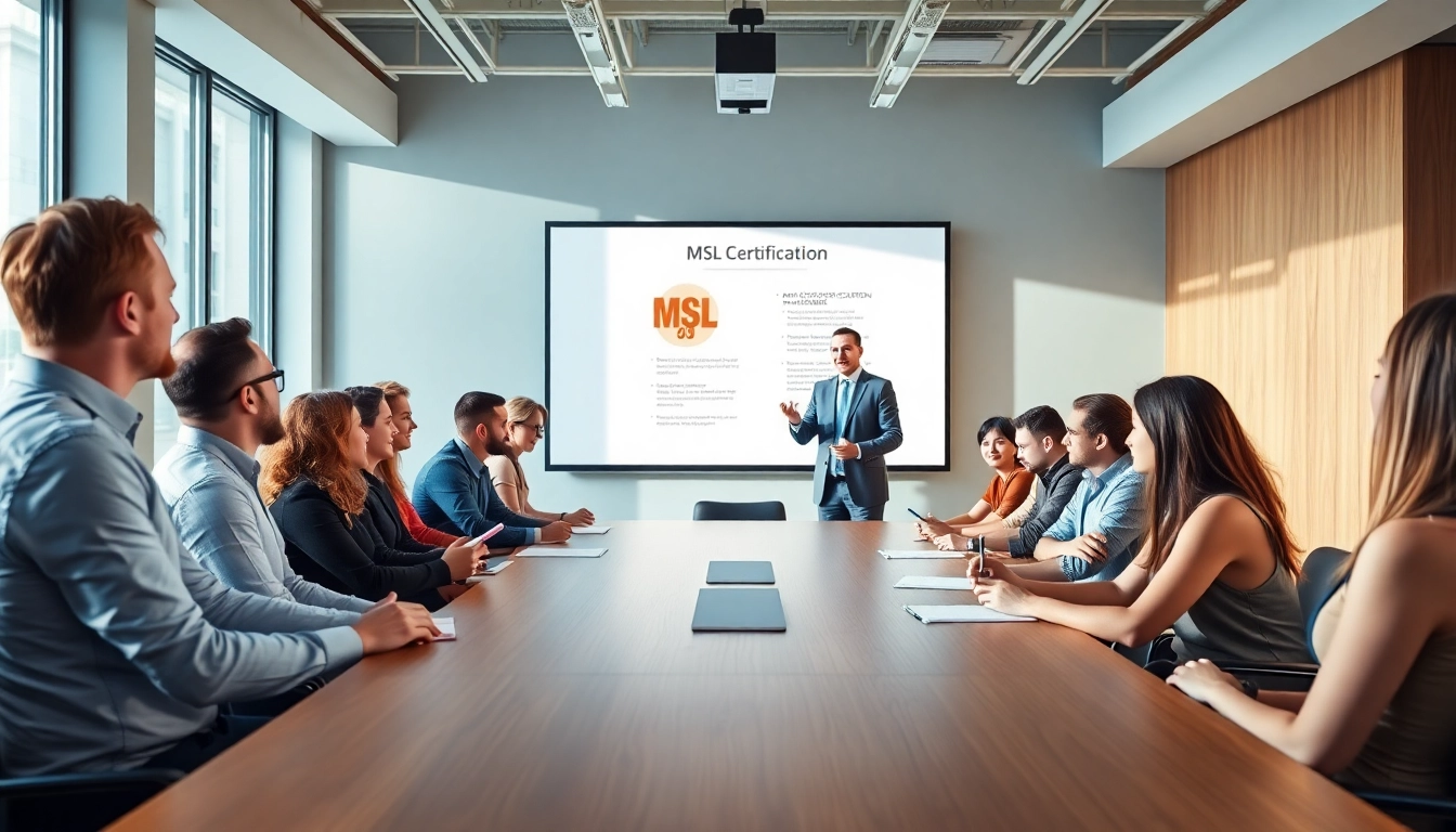 Enhance your skills with msl certification during an interactive training session.