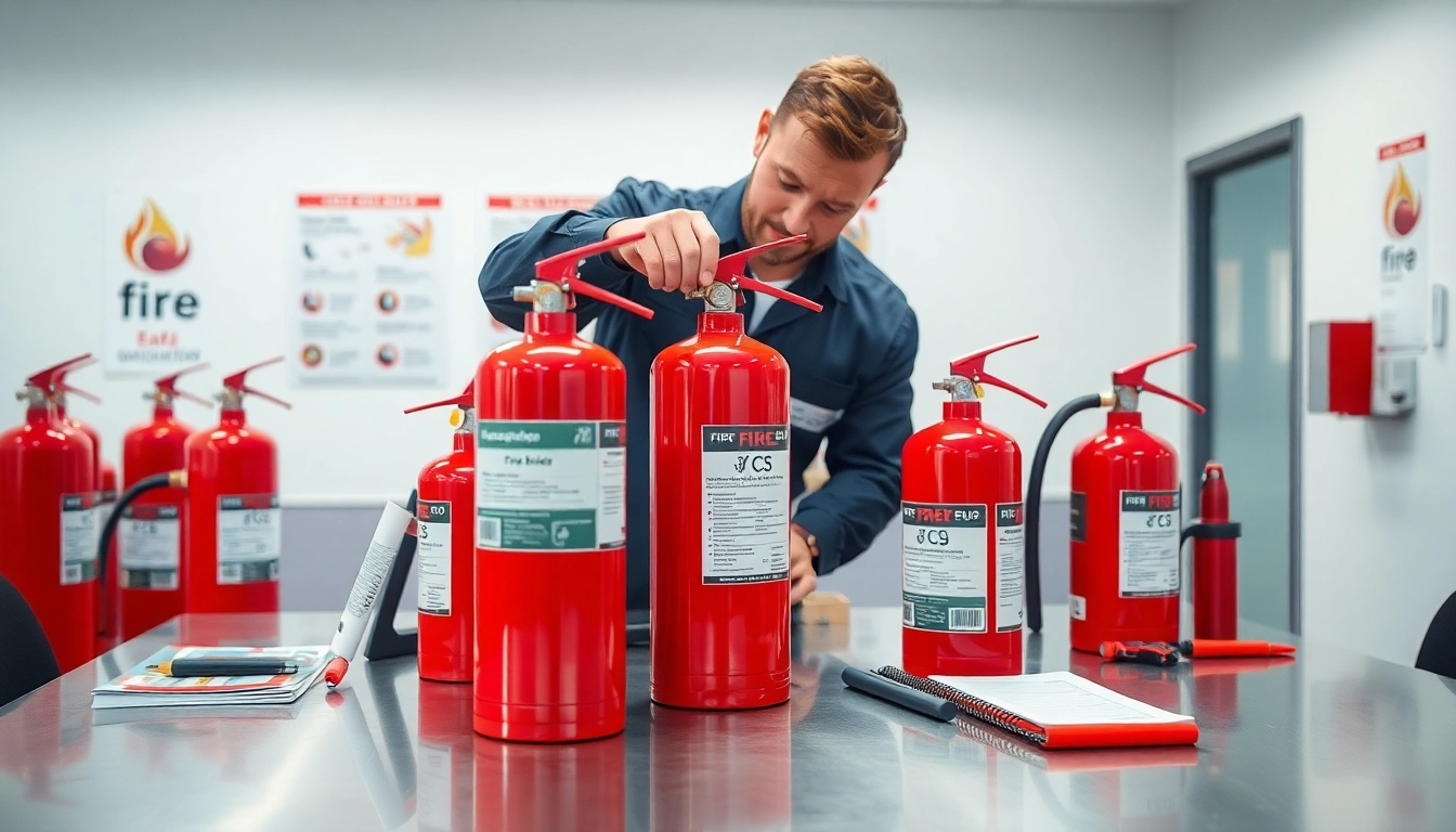 Ensure fire extinguisher servicing Lichfield is secure with a technician conducting a comprehensive inspection.