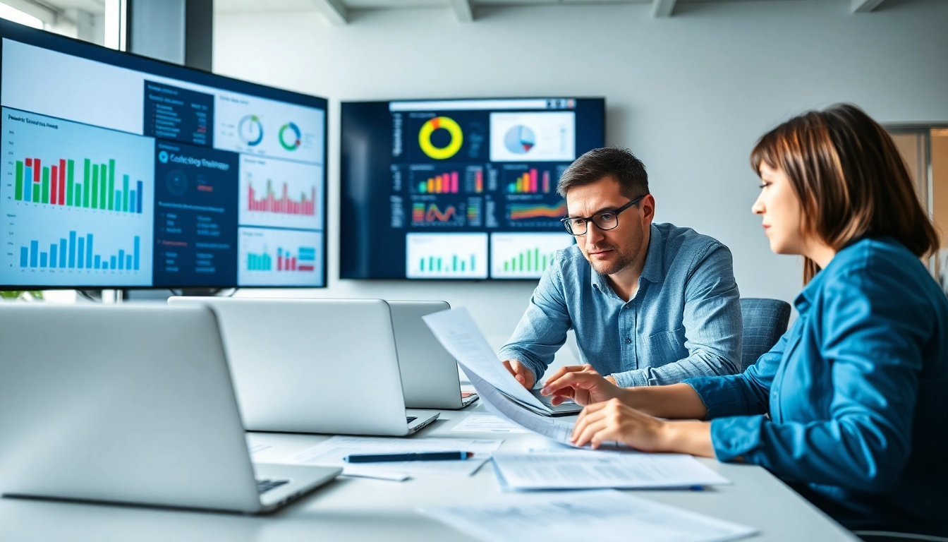 Engage in competitor pricing research with analysts discussing insights in a modern office setting.