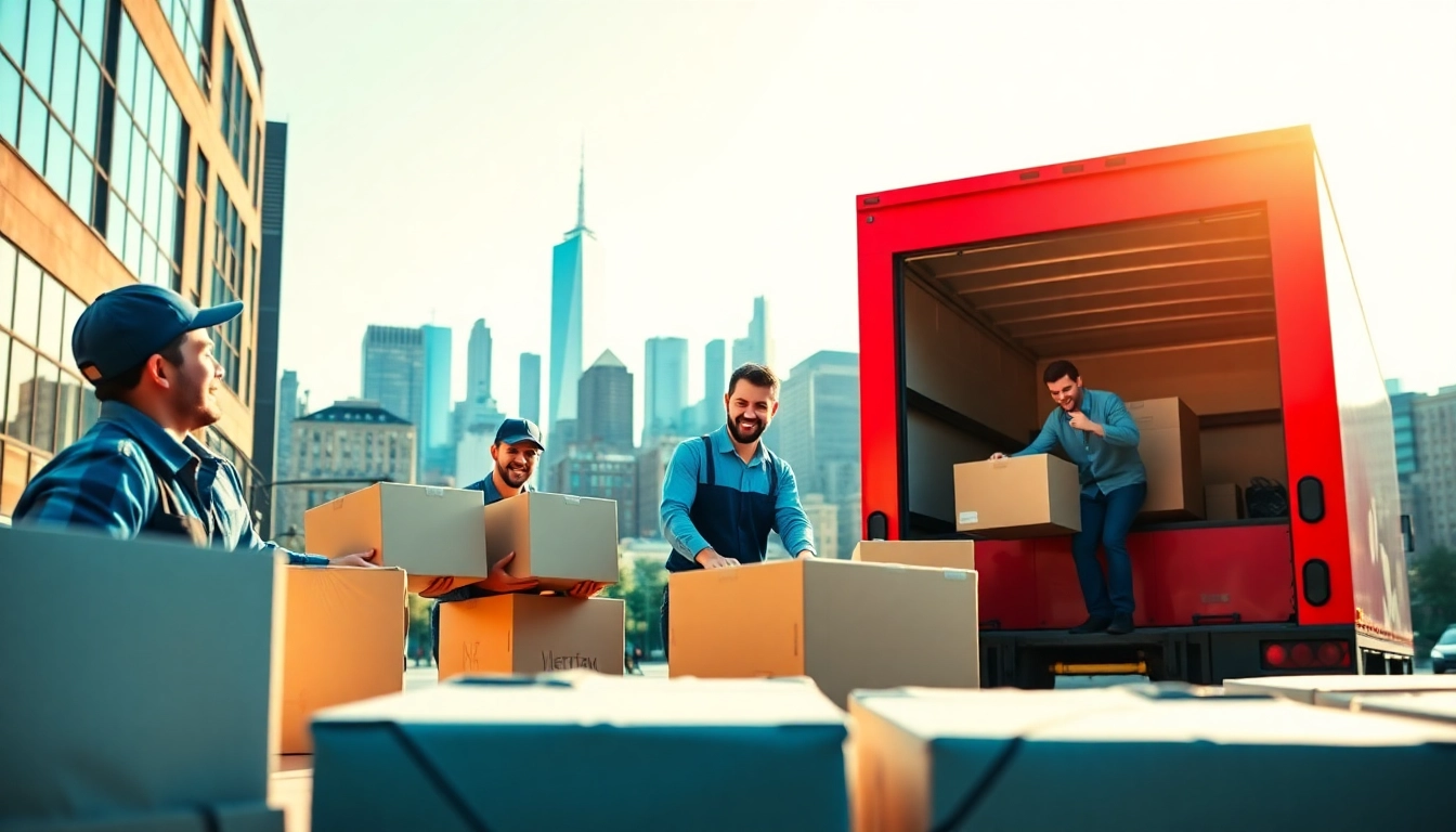 Dynamic scene of Movers NYC packing and loading for a local move in New York City.