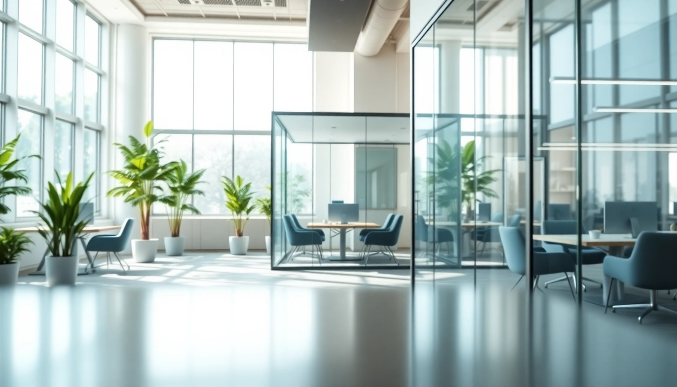 Enhance your workspace with movable glass partitions that optimize flexibility and design aesthetics.
