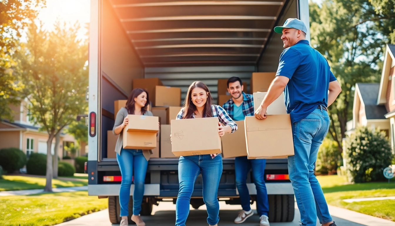 Professional movers assisting a family with their move, showcasing affordable cheap movers service.