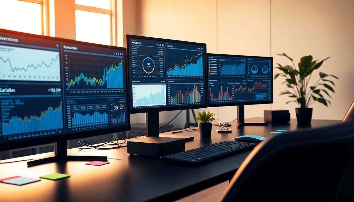 Analyze ai for competitive intelligence with a digital analytics setup showcasing data insights.