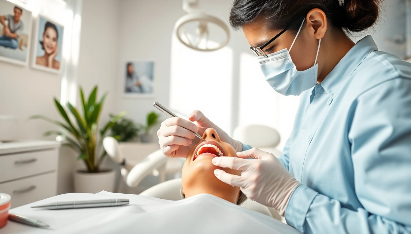 Expertly applying fillings and restorative work in a modern dental clinic setting.