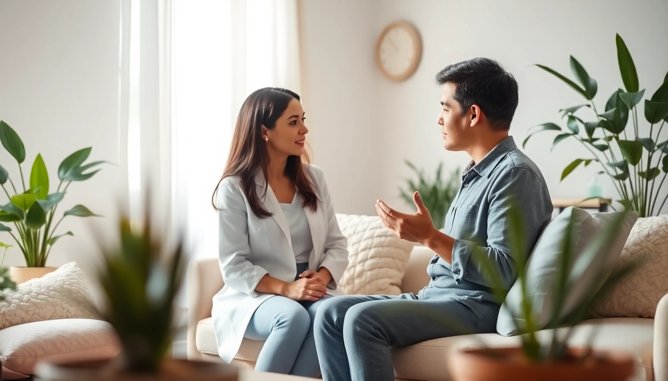 Supporting someone in dealing with anxiety during a calming therapy session.