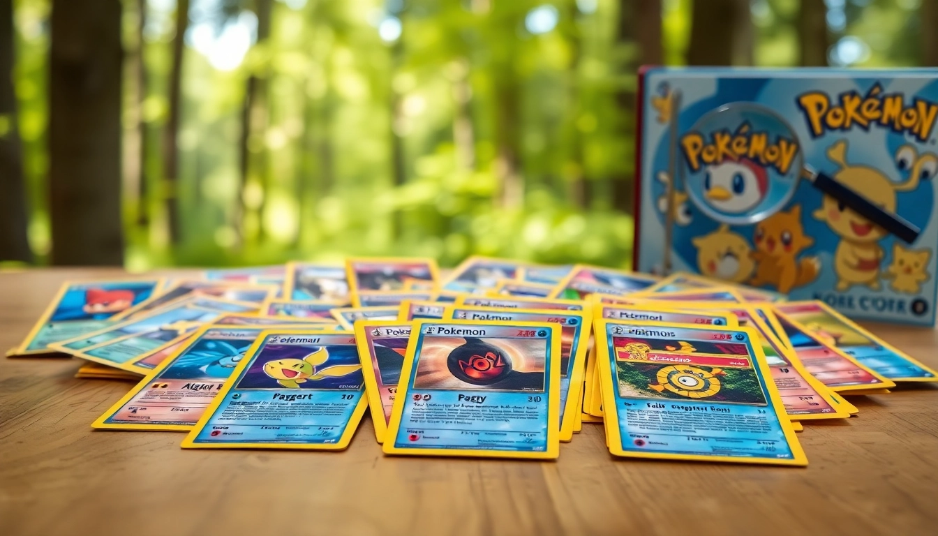 Showcase of real pokemon cards india arranged on a table, highlighting vibrant colors and collection atmosphere.