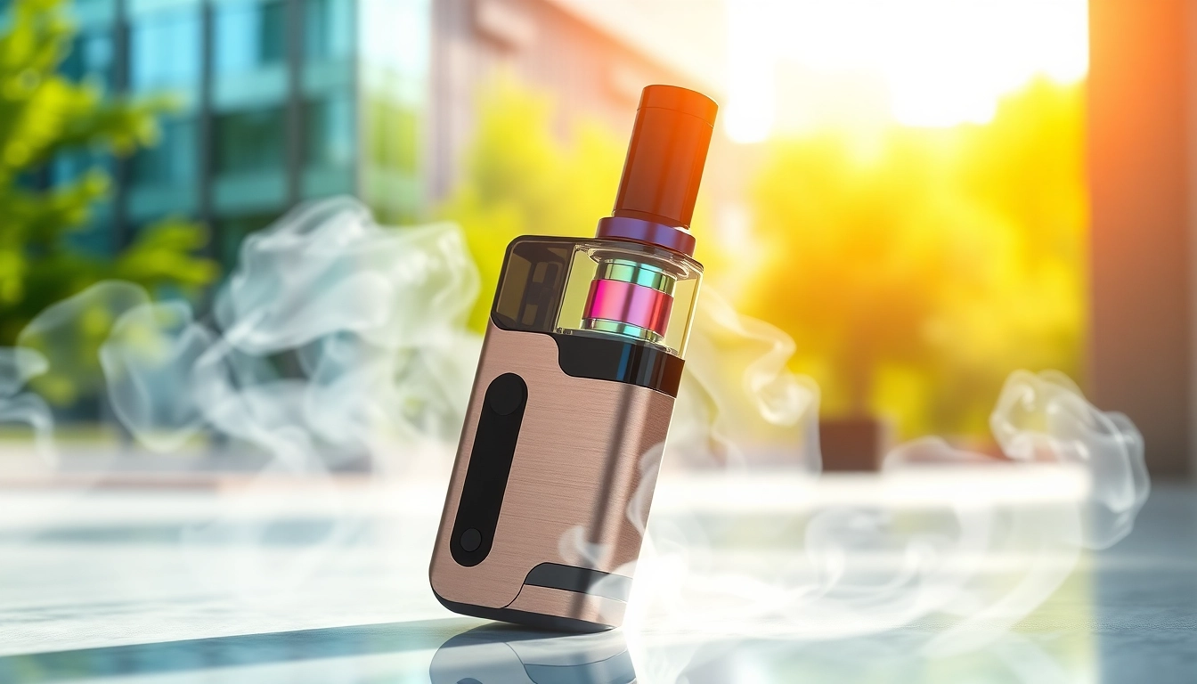 Showcasing the Foger Switch Pro Pod with transparency and dual mesh coils in a vibrant setting.