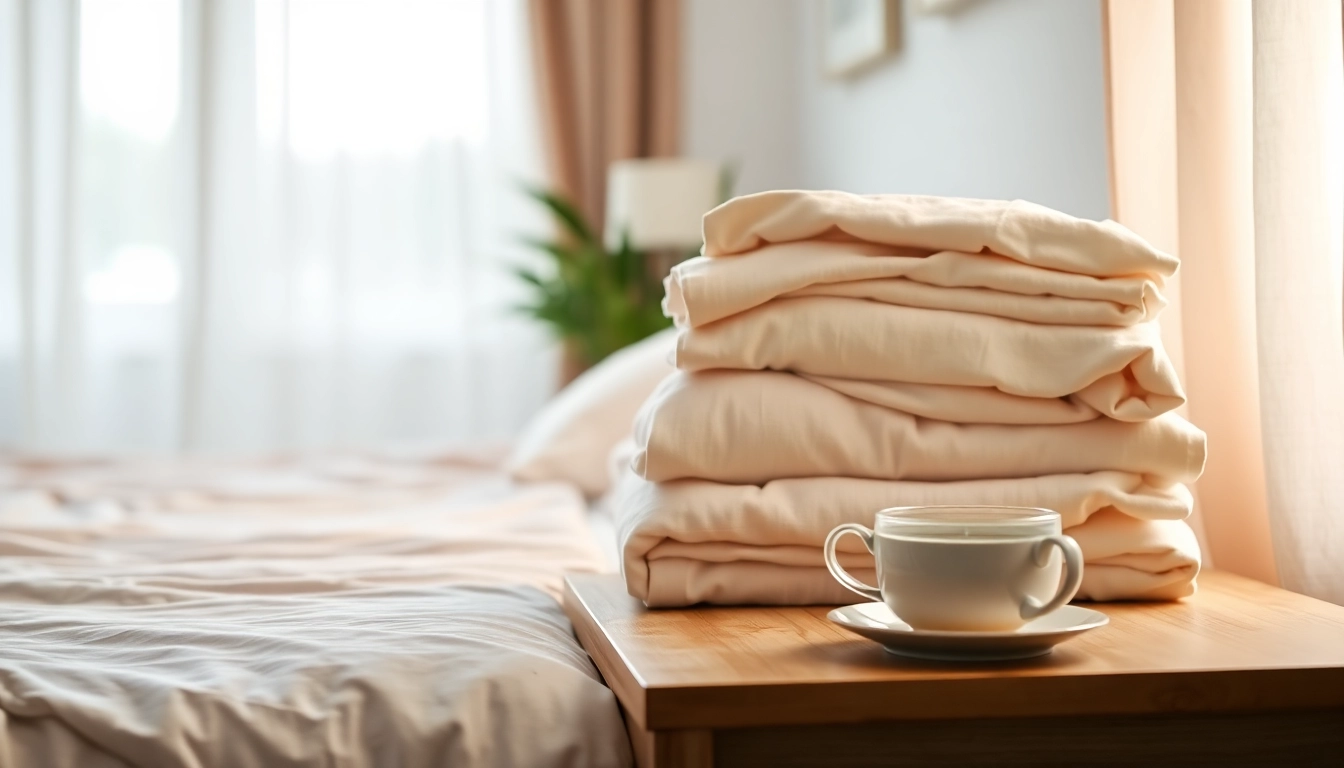 Discover the softness of Bamboo pajamas displayed in a serene bedroom setting.